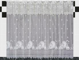 Cortina Renda Cozinha Pratos 2,20 x 1,20m Branca Cortina Renda Cozinha Pratos 2,20 x 1,20m Branca