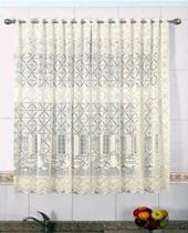 Cortina Renda Cozinha Van Dyck 2,20 x 1,50m Bege