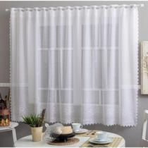 Cortina Renda Para Janela De Cozinha 1,80 x 1,40m Cortina Renda Para Janela De Cozinha 1,80 x 1,40m