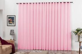 Cortina Roma 2M X 1,70M Rosa Para Quarto Ou Sala - Tuca Casa