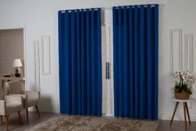 Cortina Roma 3,00x2,20 Quarto Sala Escritorio Azul Royal