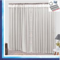 Cortina Romantic Semiblackout e Voal 3,00 x 2,60 Para Trilho Comum - Palha