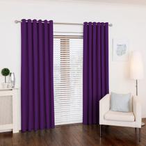 Cortina Roxo Sala /Quarto 300x180 para varão - FABRITEX ENXOVAIS