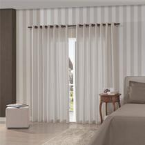 Cortina Rústica Decorativa 2,60m x 1,70m com Ilhós Pantex Areia