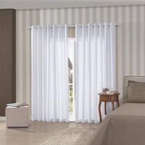 Cortina Rústica Decorativa 2,60m x 1,70m com Ilhós Pantex Branco