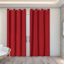 Cortina Rústica Lisa 2,80m x 2,30m Decoração para Sala Quarto Janela Clássica Corta Luz Porta Balcão