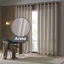 Cortina Rustica Oxford 3,0 X 2,5M - Bella Janela Areia