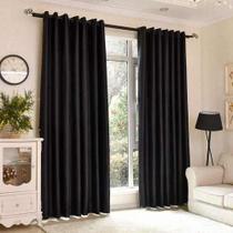 Cortina Rustica Para Sala/Quarto 3,00 x 2,80 Preta Admirare Cortina Rustica Para Sala/Quarto 3,00 x 2,80 Preta Admirare