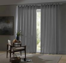 Cortina Rustica Salta 3,00m x 2,30 - Cinza Escuro Bella Janela