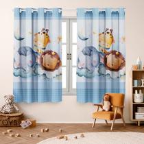 Cortina Safari Baby 2,00X 1,50 para Quarto Infantil, Criança, Bebe, Janela, Decoração.