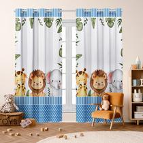 Cortina Safari Baby Blackout 2,80X 2,20 p/ Quarto Infantil Criança Bebe, Janela, Decoração.