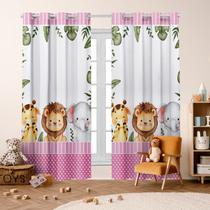 Cortina Safari Baby Blackout 2,80X 2,20 p/ Quarto Infantil Criança Bebe, Janela, Decoração. Cortina Safari Baby Blackout 2,80X 2,20 p/ Quarto Infantil Criança Bebe, Janela, Decoração.