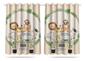 Cortina Safari Baby Infantil 2,60x1,50 Mod 05 Cortina Safari Baby Infantil 2,60x1,50 Mod 05