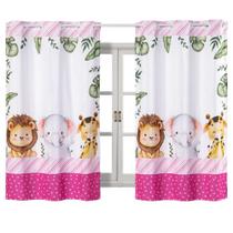 Cortina Safari Luxo 2,00 x 1,50 Decoração Quarto Baby Criança Cortina Safari Luxo 2,00 x 1,50 Decoração Quarto Baby Criança