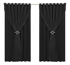 Cortina sala blackout tecido e voil ilhós cromado 7,00X2,40