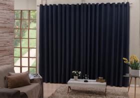 cortina sala em tecido semi blackout preto 6,00x2,70