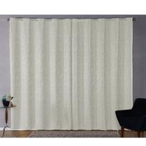 Cortina Sala Jacquard 5.00m X 2.60m Semi Blackout Requinte Varão Simples