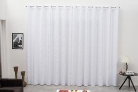 cortina sala jacquard tecido semi blackout branco 3,00x2,80