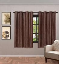 Cortina Sala Quarto 2,00x1,40 Blackout Com Voil Voal Xadrez