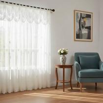 Cortina Sala Quarto 3,50 larg x 2,20 alt Renda Branca Cortina Sala Quarto 3,50 larg x 2,20 alt Renda Branca