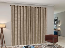 Cortina Sala Quarto 4 Metros Semi Blackout 4,00 X 2,80 mts Jacquard