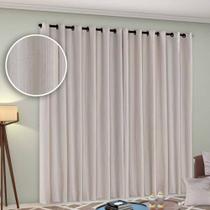 Cortina Sala Quarto Castele Linhão Cru 3m x 2,50m