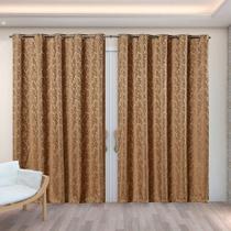 Cortina Sala Quarto Em Tecido Jacquard Avela 3,00X2,80