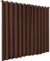 Cortina Sala Quarto Em Tecido Microfibra Marron 4,00X2,80