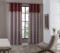 Cortina Sala Quarto Estampada Dacar 260x240Sultan Casa Doro