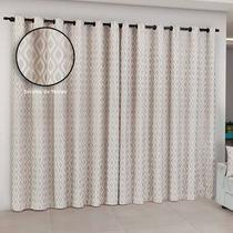 Cortina Sala Quarto Prisma 3m x 2,50m Linho/Jacquard Semi Blackout