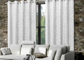 Cortina Sala Quarto Renda Com Forro Ilhós 6,00x2,30m Rami Cortina Sala Quarto Renda Com Forro Ilhós 6,00x2,30m Rami