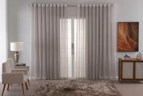 Cortina Sala Quarto Voal Liso Delicate 300X220 Transparente