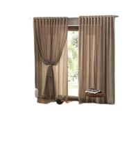 Cortina Sala Renda Com Forro 3,50 Larg X 2,20 Alt Marrom