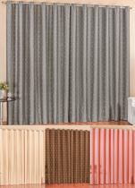 cortina sala semi blackout prime cinza perciana moderna blecaute 2m tecido 60/40