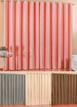 cortina sala semi blackout prime rose perciana moderna blecaute 2m tecido 60/40