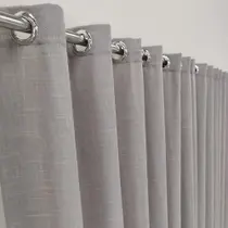 Cortina Sala/Suíte/Quarto Voal Gaze Linho Com Forro Blackout 100% Corta Luz Em Tecido 4,00x2,60