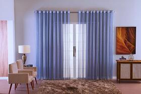 cortina sala voal quadriculado charm decoraçao 6,00x2,80