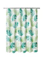 Cortina Samalar Para Box + 12 Ganchos 1.78x1.98cm Verde/azul