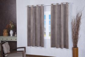 Cortina Semi Blackout de Tecido Suede Imperial para Sala Quarto Escritório 4,00m x 2,50m Avelã Cáqui