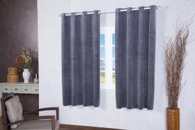 Cortina Semi Blackout de Tecido Suede Imperial para Sala Quarto Escritório 4,00m x 2,50m Cinza