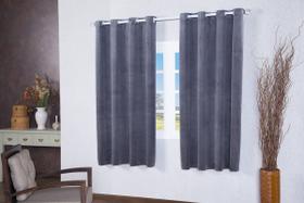 Cortina Semi Blackout de Tecido Suede Imperial para Sala Quarto Escritório 4,00m x 2,50m Cinza - Ametista Decorações