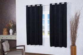 Cortina Semi Blackout de Tecido Suede Imperial para Sala Quarto Escritório 4,00m x 2,50m Preta