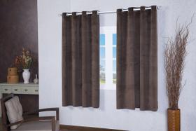 Cortina Semi Blackout de Tecido Suede Imperial para Sala Quarto Escritório 4,00m x 2,50m Tabaco