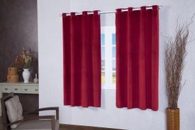 Cortina Semi Blackout de Tecido Suede Imperial para Sala Quarto Escritório 4,00m x 2,50m Vermelha