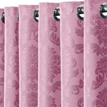 Cortina Semi Blackout Jacquard 2,00x1,80 Janela Sala E Quarto Varão Simples