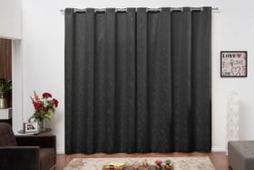 Cortina Semi Blackout Jacquard 2,80m X 1,80m Preto