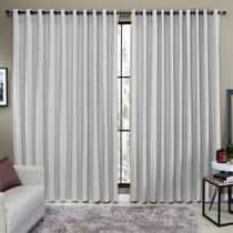 Cortina Semi Blackout Rústica 2,60m x 1,80m p/ Varão Simples - Cinza