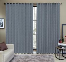 Cortina Semi Blackout Tecido Rustico 200x240 Sala E Quarto