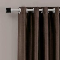 Cortina Semi Blecaute Tecido 3.00m x 2.30m Blend Cacau Bella Janela