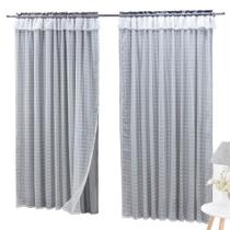 Cortina Semiblackout E Voal 3,00 X 2,60 Trilho Comum - Cinza Cortina Semiblackout E Voal 3,00 X 2,60 Trilho Comum - Cinza